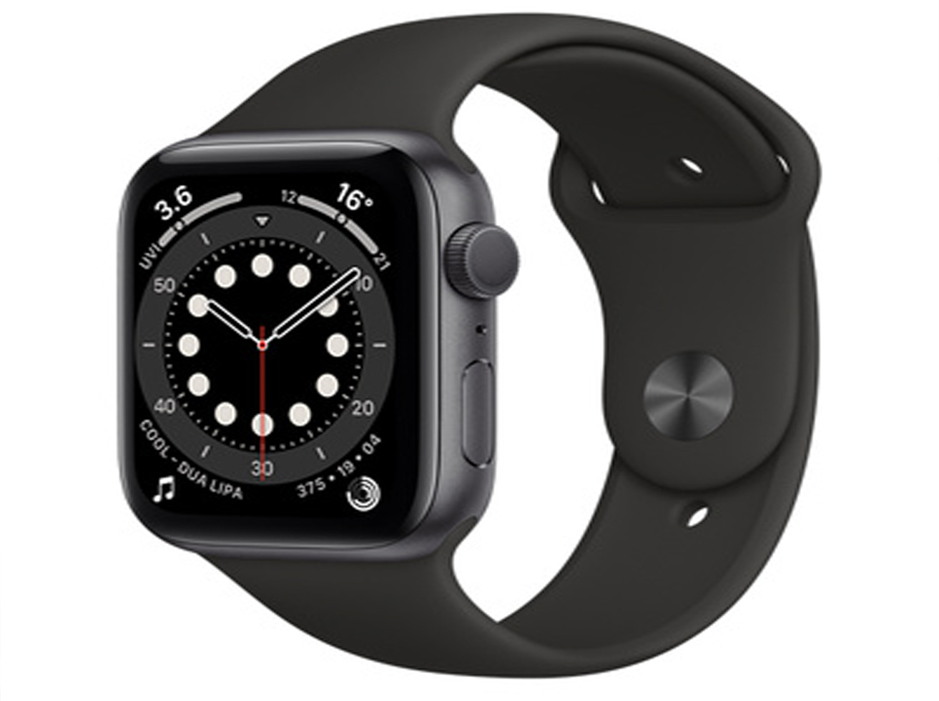 Apple Watch Series 6 GPS+Cellular, 44mm-Aluminium Case with White Sport Band Click For More Color&Price