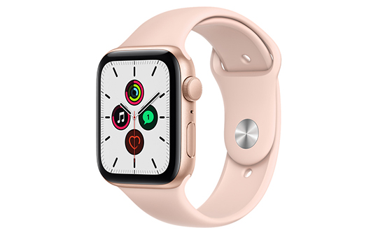 Apple Watch SE GPS 40 mm- Silver Aluminium Case with Colour-Pink Sport Band, Click For More Color&Price