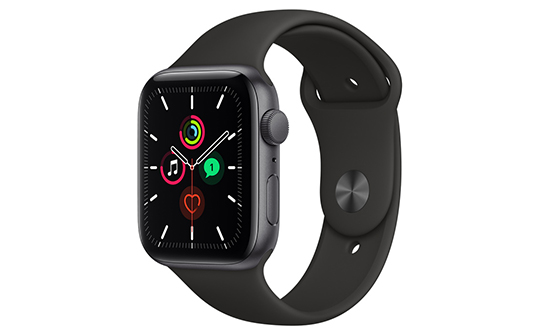Apple Watch SE GPS+Cellular 44 mm- Space Gray Aluminium Case with Black Sport Band, Click For More Color&Price