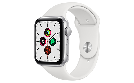 Apple Watch SE GPS+Cellular 40 mm- Silver Aluminium Case with White Sport Band, Click For More Color&Price