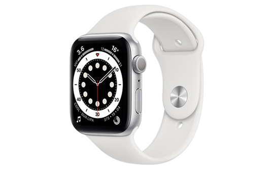 Apple Watch Series 6 GPS+Cellular, 44mm-Aluminium Case with White Sport Band Click For More Color&Price